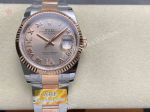 ARF Rolex Datejust Dandong 3235 Movement 36mm Pink Face TT RG Band Watch